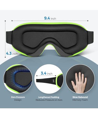 WAOAW 3D Light Blocking Sleep Mask for Men and Women - Green - Buy Online on GoSupps.com
