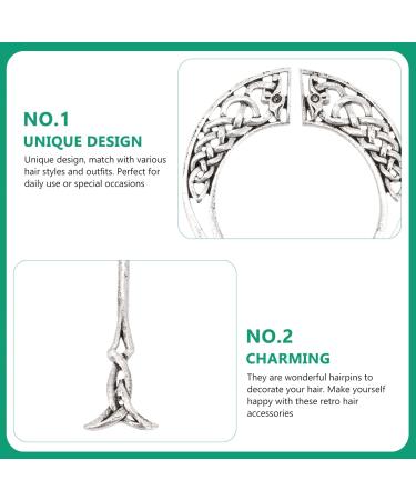 Vintage Celtic Knot Crown Hair Clips | Elegant Metal Hairpins & Hair Jewels - Buy Online on GoSupps.com