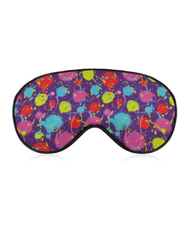 Hand Painted Circles with Dot Sleep Mask for Women Adjustable Sleeping Eye Shades Cover with Elastic Strap