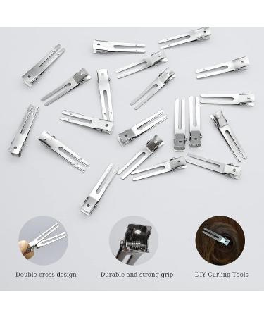 PAPARELA Hair Clips 50pcs - Double Prong Alligator Clips for Hair Styling - Metal Hair Clips for Women - Hair Salon Barber Essential - Buy Online on GoSupps.com