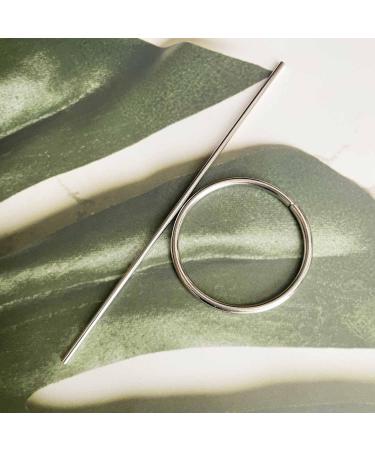 Clataly Circular Hair Stick Pin Vintage Circle Hair Clip Wedding Hair Accessories for Women Girls (Silver) - Buy Online on GoSupps.com