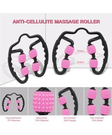 4 in 1 Fascia Roll & Muscle Therapy Massage Tab - Hedgehog Ball Roller Anti-Cellulite Device Trigger Point Relief Relaxation & Self-Massage | International Shipping Available - Buy Online on GoSupps.com