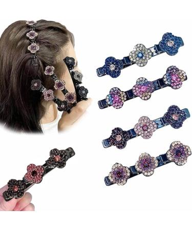 WUBAYI 5Pcs Clover Flower Hair Clips Hair Barrettes Triple Lace Hair Clips Segmented Styling Hair Clips Vintage Hair Clip Ladies and Girls Sparkling Rhinestone Hair Styling Tools - Buy Online on GoSupps.com