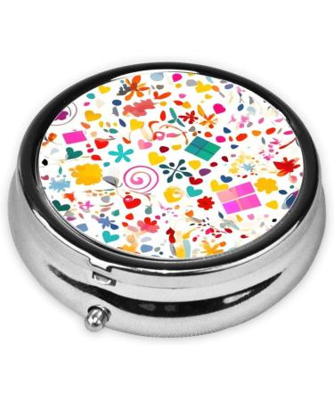 Happy Birthday Pill Box - 3 Compartment Portable Pill Organizer for Purse & Travel - Buy Online on GoSupps.com