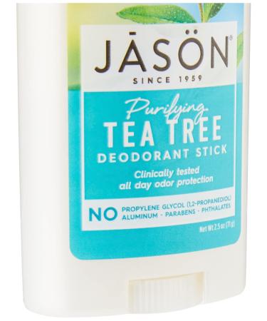 Jason Aluminum Free Deodorant Stick Purifying Tea Tree 2.5 Oz (Pack of 3) - Buy Online on GoSupps.com