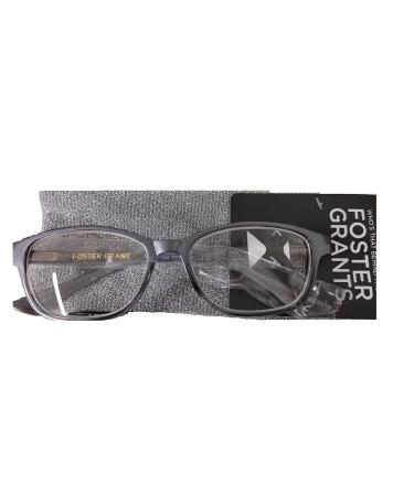 Foster Grant Hair Notions Gray VRL2012 Women Reading Glasses +1.50
