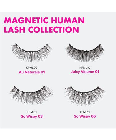 KISS Magnetic Human Hair Lashes Double Strength Reusable - Easy to Apply, Everyday Wear False Eyelashes - #9 - Buy Online on GoSupps.com
