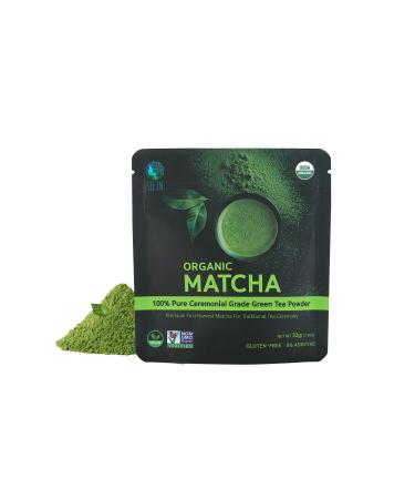 SEEIN Organic Matcha Green Tea Powder from Jeju Korea Premium First Harvest Ceremonial Grade 1.06oz - USDA Certified Ceremonial 1.06oz