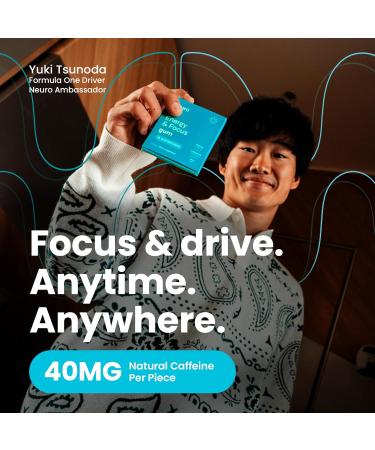 Neuro Energy & Focus Gum - 40mg Natural Caffeine Gum & Nootropic Energy Supplement with L-Theanine & B Vitamins - Sugar Free Vegan - Wintergreen 54ct - Buy Online on GoSupps.com