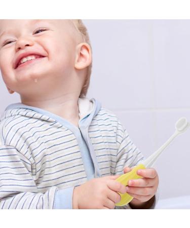 FRCOLOR Cute Manual Toothbrush with Soft Bristles - Yellow - Ideal for Gentle Cleaning - International Shipping Available - Buy Online on GoSupps.com