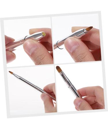 Ipetboom Double Ended Lipstick Brush Lip Double Ended Makeup Brush Makeup Lip Women Makeup Brush Cosmetic Multifunctional Brush Artificial Fiber Miss 12x1x1cm Silver - Buy Online on GoSupps.com