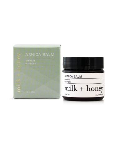 milk + honey Arnica Balm Supports Healing of Sore Muscles and Bruising Arnica Infused Balm for Tired Muscles and Joints 1 Oz Arnica 1 Ounce