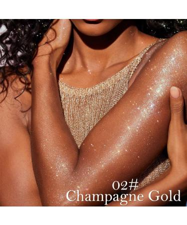 Erinde Body Glitter Spray - Shimmering High Gloss Makeup Spray for Women - Champagne Gold - Buy Online on GoSupps.com