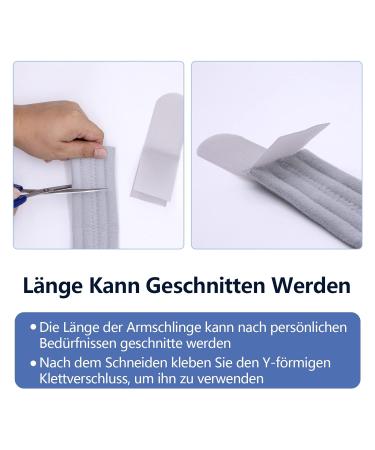 Yeloumiss Adjustable Arm Sling - Comfortable Shoulder Support for Men & Women - Fits Right & Left Arm - 160cm (Black) - Ideal for Wrist Hand Elbow Injuries - International Shipping - Buy Online on GoSupps.com