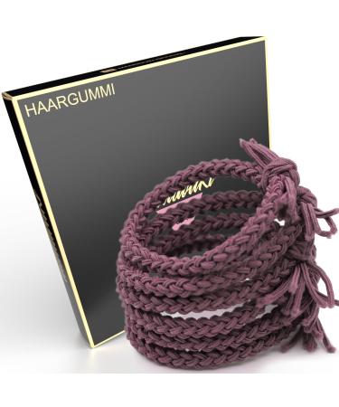 Mandouki hair tie (6 pieces) - Elegant braided hair tie: ultimate support and durability for women and girls altrosa