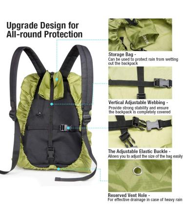 FANCYWING Waterproof Backpack Rain Cover XL - Army Green, 65-90L | Reflective Strap, Non-Slip Design | Ideal for Hiking, Camping, Hunting, Cycling | Upgraded Rainproof Shield - Buy Online on GoSupps.com