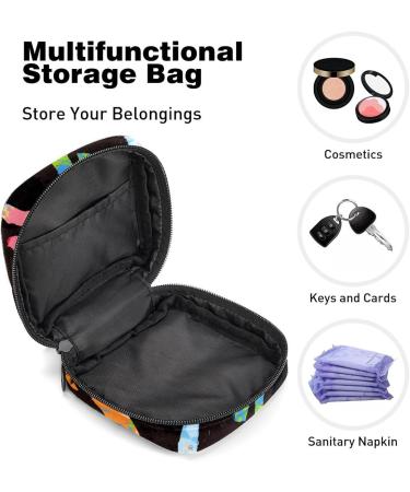 Grunge Party Crowd Sanitary Napkin Storage Bag - Portable Period Pouch for Women/Girls - Multi-colored - Buy Online on GoSupps.com