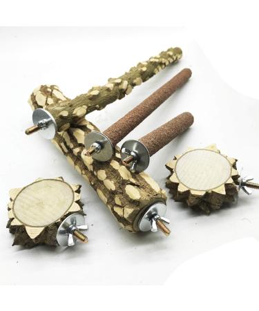 Allazone 6-Piece Bird Seat Rod Set | Premium Cork Seating for Budgies Finches & Aras - Ideal for Bird Comfort - Buy Online on GoSupps.com