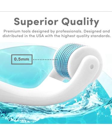 Micro 540 Titanium Microneedle Derma Roller Kit for Face, Body, Hair & Beard - Includes Storage Case & Ebooks - Buy Online on GoSupps.com