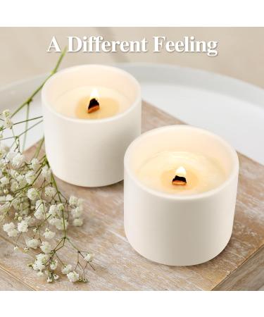Plingry Lavender Candle - Non-Toxic Soy Wax Wood Wick Aromatherapy 7oz Ceramic Jar - Relax & Restore Mind & Body - Buy Online on GoSupps.com