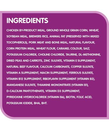 Whiskas Beef Selections Adult Dry Cat Food Natural Beef Flavour 4kg Bag - Buy Online on GoSupps.com