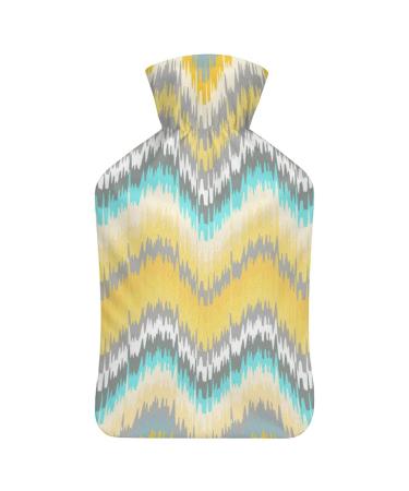 Striped Hot Water Bottle With Cover Plush Bed Bottle Hand Warmer For Adults And Children 26.5X15.3cm