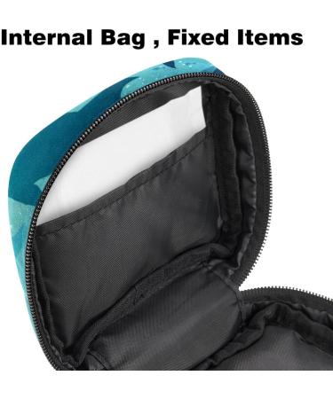 Javenproeqt Portable Women's Binding Bags | Menstrual Cup Pocket & Pads | Stylish Bags for Teenage Girls | Blue Ocean Lawyer Pattern - Buy Online on GoSupps.com