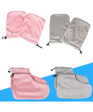 Paraffin Wax Heated Booties & Gloves Set | Spa Therapy for Hands & Feet | Pink Wax Warmer | Beauty Care Essentials - Buy Online on GoSupps.com