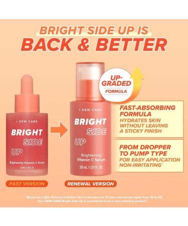 I DEW CARE Bright Side Up Brightening & Hydrating Vitamin C Serum with Niacinamide + I Dew Care Moisturizer Face Cream - Chill Kitten 1.69 Fl Oz Bundle - Buy Online on GoSupps.com