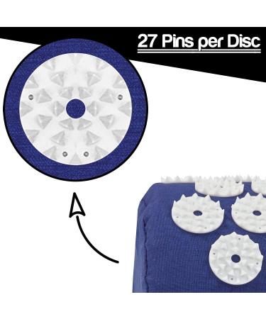 Komodo Acupressure Mat with Pillow & Ball Acupuncture Pin Massage Set (Blue) - Buy Online on GoSupps.com