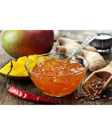 Buy Rajah Kashmir Mango Chutney - Fruity & Spicy Dip for Meat Fish & Cheese | 2 x 340g - International Shipping Available - Buy Online on GoSupps.com
