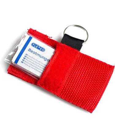 Beating Mask Key Trailer - CPR Mask | Mouth to Mouth Ventilation Protection | Flexeo | First Aid | 24 Red Pieces - Buy Online on GoSupps.com
