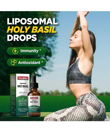 GREABBY Holy Basil Tincture Liquid Saffron Holy Basil Rosemary Supplement Drops for Kids & Adults with Theanine GABA Vitamin C & Zinc Stress Relief Brain & Vision Support 2 Fl Oz - Buy Online on GoSupps.com