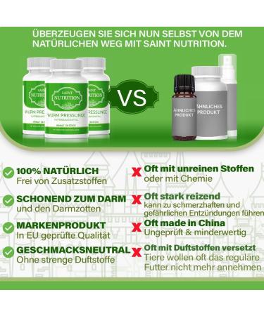 Saint Nutrition Delightful Pressing - Natural Worm Remedy for Cats Dogs Rabbits & Poultry | Stomach & Intestine Support Before During & After Infestation - Buy Online on GoSupps.com