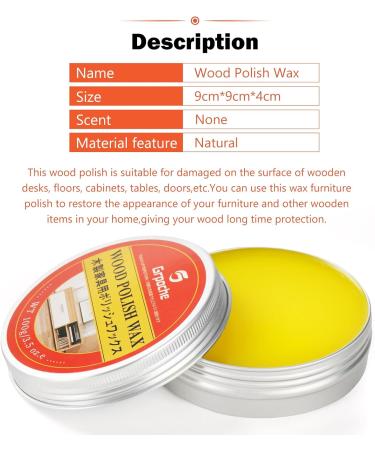 Wood Polish Wax - 100g Paste Wax for Wood Finish Cleaner & Conditioner | Perfect for Furniture Floors & Cabinets - Buy Online on GoSupps.com