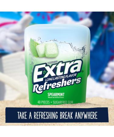 Wrigleys Extra Refreshers Spearmint Sugar Free Chewing Gum 40 Piece Tub - Buy Online on GoSupps.com