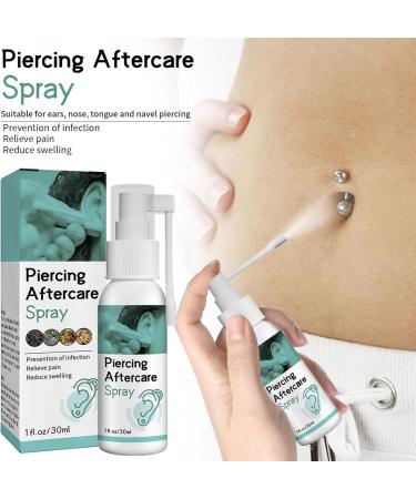  Bvizyelck Body Piercing Care Spray - 30ml Cleaning Solution to Shrink Bumps Saline Spray Soothing Mist for Piercings Cleans & Soothes Keloid Lumps Ears & Nose - Buy Online on GoSupps.com