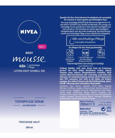 Nivea Body Mousse with Almond Oil 200 ml Dispenser for Dry Skin - Pack of 1 - Buy Online on GoSupps.com