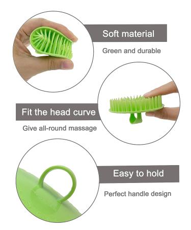 6 Pcs Hair Scalp Massager Shampoo Brush Set for Dandruff Relief - Soft Scalp Scrubber for Adults, Kids, and Pets - Buy Online on GoSupps.com