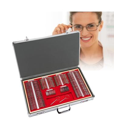 266PCS Trial Lens Set Metal Rim Trial Lens Set with Aluminium Case Optometry Optical Instrument Lens Case Optometry Equipment Optical Metal Rim Prism Trial Lens Set