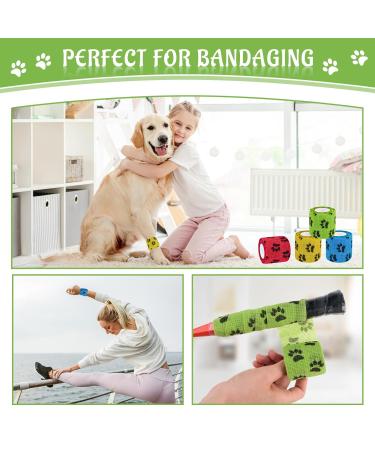 Vet Wrap Pet Cohesive Bandages Dog Bandage Self Adhesive Cohesive Non-Woven Elastic Bandage with Breathable and Stretchable Fabric for Human Wrist Ankle Sprains & Swelling 4 Rolls 5cm x 4.5m One Size 4 - Buy Online on GoSupps.com