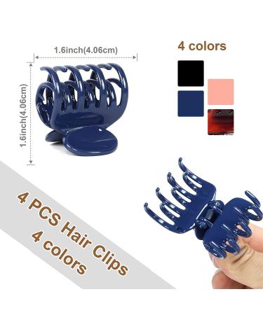 Vsiopy Medium Claw Hair Clips for Women - No Slip, Double Row Jaw Clip (4 PCS) - Style A - Buy Online on GoSupps.com