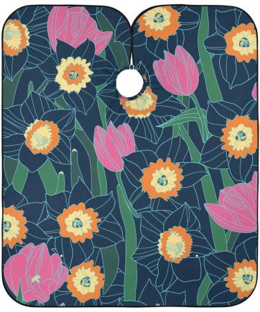 Waterproof Barber Cape - Daisy & Tulip Cheetah Haircut Bib for Men & Women | Unisex Hair Cutting Cape for Ultimate Hair Salon Style - Buy Online on GoSupps.com