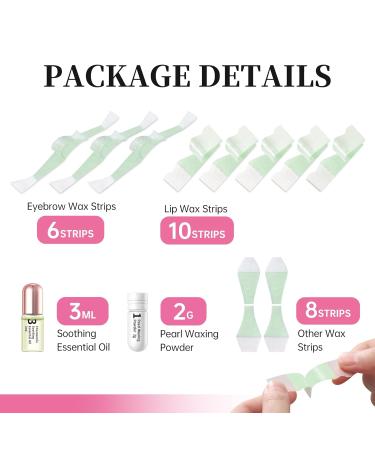 Beauty7 Eyebrow & Upper Lip Wax Strips Set - Painless Cold Wax for All Skin Types | Fast & Easy Facial Hair Removal - Buy Online on GoSupps.com