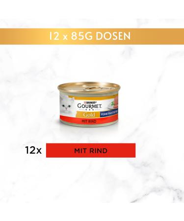 Buy Gourmet PURINA GOURMET Gold Fine Pate Wet Cat Food with Beef 12 Pack (12 x 85g) - Premium International Shipping - Buy Online on GoSupps.com