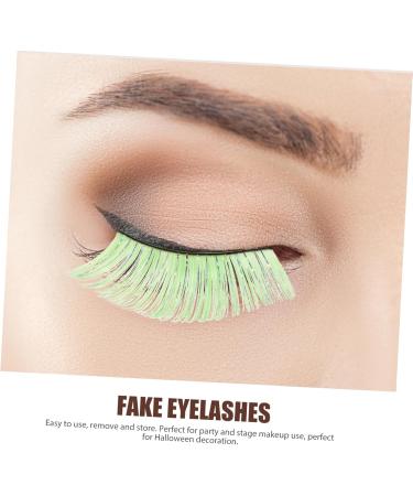 Didiseaon 5 pairs Makeup Fake of Green Extnesion D Cosplay Party Masquerade Curl Halloween Artificial Women 1 count (Pack of 1) Green - Buy Online on GoSupps.com