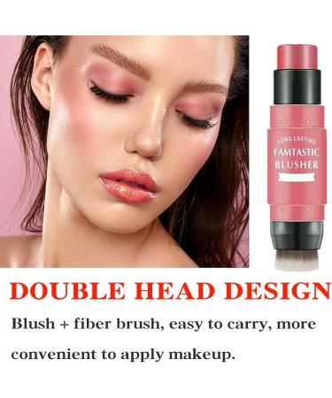 Cream Contour Blush Stick Long Lasting Waterproof Blush Stick for Cheeks&Lips Multipurpose Face Highlighting Concealing Cream Shimmer Contour Stick Makeup for Women 01 - Buy Online on GoSupps.com