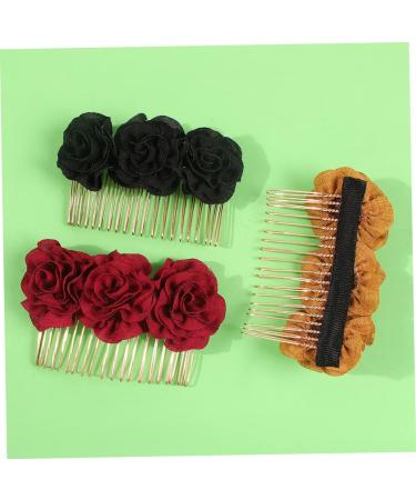 FRCOLOR Bridal Headpieces for Wedding Black Barrettes Hair Accessories for Prom Black Hair Clips Women's Hair Clips Barrettes for Women Floral Hair Accessories Blush The Flowers Miss - Buy Online on GoSupps.com