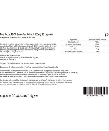 NOW Foods EGCG Green Tea Extract 400mg - 90 Vegan Capsules | Lab-Tested, Gluten-Free, Soy-Free, Vegetarian, Non-GMO - Buy Online on GoSupps.com
