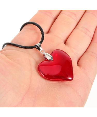 CALLARON during Love Heart Necklace Necklaces for Women Trendy Cowhide Rope Heart-shaped Necklace Chain - Buy Online on GoSupps.com